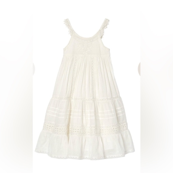 Loveshack fancy girls white lacy dress size 7/8 - Picture 1 of 5